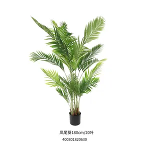 Árbol bonsái Artificial de China, plantas verdes en maceta, Palma Areca para Decoración