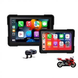 Écran de navigation portable pour moto de 5 pouces avec Carplay, DVR, caméra embarquée, Carplay/Android <span class=keywords><strong>Auto</strong></span>, GPS étanche - Product Image 1