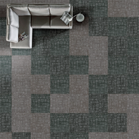 Luxuriöse Nylon-Teppichfliesen Zeitgenössisches Lineares Gittermuster für Büroböden mit PVC-Rücken 50x50cm Flexible Kombination