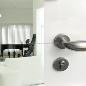 Manija de Puerta Moderna de Acero Inoxidable <span class=keywords><strong>con</strong></span> Forma de Huevo para Interiores de Apartamentos, <span class=keywords><strong>con</strong></span> Escudo Decorativo, Elegante Manija de Puerta Interior - Product Image 2