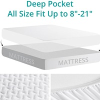Drap de lit en tissu uni, style moderne minimaliste, en fibre de bambou avec revêtement TPU imperméable