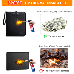 5200 ℉ Chống Cháy Đồng Xu Bộ Sưu Tập Album 400 Túi 36 Tiền Giấy Chất Kết Dính Tay Áo Đồng Xu Chủ Nhôm Lá Mỏng Lót Nộp Hồ Liệu - Product Image 2