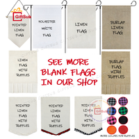 Drapeau personnalisé en polyester et lin, sublimation vierge, bannière de fête, jardin, camping, porte, mur, ornements suspendus, drapeaux pour la décoration de la maison