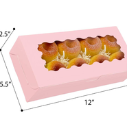 Boîte à pâtisserie en papier de qualité supérieure personnalisée avec fenêtre transparente pour biscuits, macarons, cupcakes, pâtisseries, emballages cadeaux, personnages