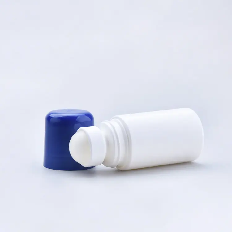 New design custom color round shoulder 75ml unique plastic wholesale empty deodorant roll perfume bottle