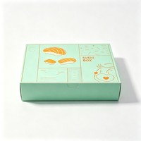 Boîte à emporter de luxe imprimée pour restaurant, emballage alimentaire personnalisé de qualité alimentaire pour sushis