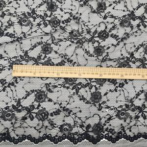 Tela de Encaje Chantilly con Lentejuelas Negras, Tejido Francés de Lujo, Floral Vintage, Ecológico, para Vestidos de Novia - Product Image 3