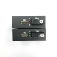 Extensor de Fibra Óptica HD con KVM Óptico, Teclado y Ratón USB, Audio y Video HD 1080P 4K, Conversor de HD a Fibra Óptica