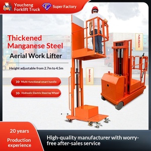 Full-automatic high-altitude reclaimer semi-electric platform climbing truck mobile elevator warehouse climbing ladder - Product Image 1