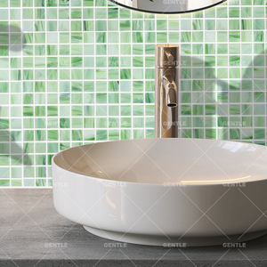 Tinh thể thủy tinh khảm phòng tắm tường gạch giá rẻ màu xanh vuông thủy tinh khảm hồ bơi gạch - Product Image 5