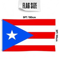 Drapeaux de Porto Rico en gros 3x5 pieds, en polyester 68D/100D, personnalisables pour toutes les nations, livraison rapide, fournisseur fiable