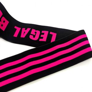 Extra Wide Jacquard Logo 8 CM Spandex/Nylon <b>Webbing</b> with Thick Elastic Band for Clothing Good Price Double Waistband Shorts - Product Image 2