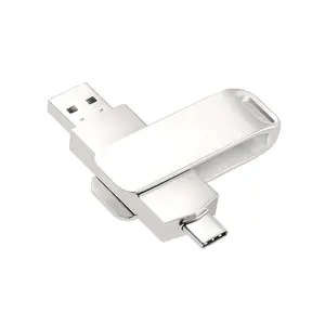 Günstige Lager Hochgeschwindigkeits-USB3. 1 32GB Typ C OTG-Stick, Metall drehbar 3 in 1 USB-Flash, USB3.1 Typ C USB-Stick