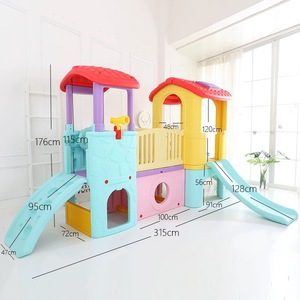 Vente flash : Toboggan et balançoire combinés en plastique coloré, écologiques, pour salle de jeux intérieure pour tout-petits, école, aéroport, parc d'aventure - Product Image 6