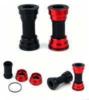Pièces de vélo en alliage d'aluminium anodisé usinées CNC, boîtier de pédalier BB92 à pression, roulement intégré creux, pièces de vélo de route et VTT