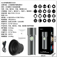 CPYP Lampe torche de poche ultra-lumineuse à aimant puissant, rechargeable USB-C 5V, en plastique, 12 LED, température de couleur réglable, 10W