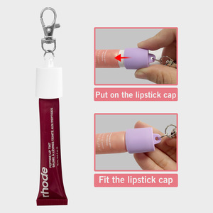 حامل مفاتيح مخصص لمرطب الشفاه، غطاء سيليكون لإصلاح الشفاه، إكسسوار لأغطية مرطب الشفاه بحجم 0.55-0.7 بوصة - Product Image 2
