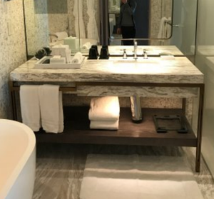 30-60 "Kim Loại freestanding Vanity khung và đá cẩm thạch trắng phòng tắm Vanity nổi kệ không thể thiếu Walnut Veneer gỗ tủ - Product Image 6