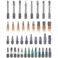 Set obeng roda gigi magnetik OEM industri, sistem metrik 42 dalam 1 dengan pegangan T DIY, Kit saku Bit multifungsi