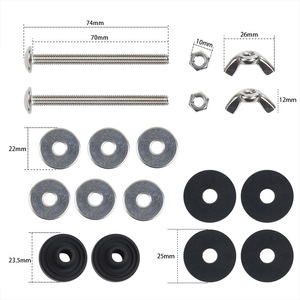 Vis de fixation pour réservoir de toilettes Aojiele M6 en acier inoxydable 304 avec rondelles en caoutchouc pour accessoires de réservoir d'eau de salle de bain - Product Image 2