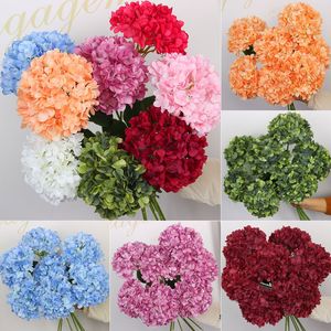Fleurs d'hortensia artificielles 180 pétales branche unique en soie plastique pour décoration maison mariage style français moderne - Product Image 1