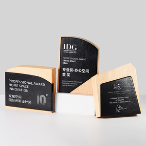 Placa de Certificado de madera marrón personalizada, trofeo de madera maciza para el premio de la reunión anual de la competencia de campeones - Product Image 3