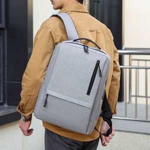 MKW2020 Custom Simple Business Style Travel Bag Men's Boys Oxford Leisure Computer Laptop <b>Backpack</b> Bag With USB - Product Image 5