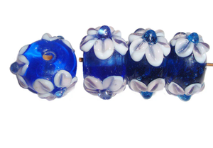 Perles de verre rondes à motif floral, options de couleurs personnalisées pour la fabrication de bijoux, boîte en cristal de lampwork - Product Image 6