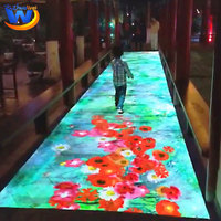Sistema de Juego de Proyección Interactiva en el Suelo, Proyector de Piso Interactivo para Interiores, para Parques de Atracciones y Salas de Exposiciones