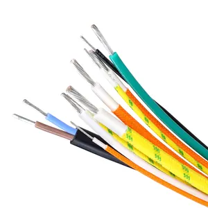 Flexibele Siliconen Kabel 300V Vertind Koperdraad 1.25Mm Glasvezel Koperen Kern Siliconen Rubber Isolatie Draad Standaard Koperen