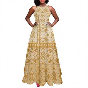 Polynésien Tribal Hawaii blanc Hibiscus imprimer personnalisé une ligne fête grande balançoire robe <span class=keywords><strong>2022</strong></span> grande taille Maxi robes <span class=keywords><strong>d</strong></span>écontracté nuit Muumu - Product Image 5