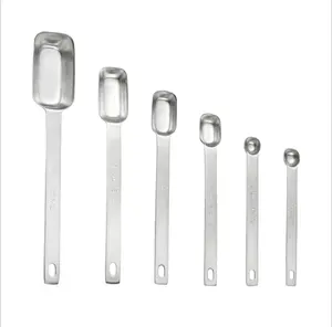 Cucchiaio di misurazione quadrato in acciaio inossidabile Formula di condimento multi-calibro cucchiaio di misurazione cucchiaio da cucina strumento di misurazione della cucina