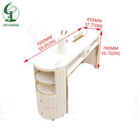 Table de manucure double JINCHENG, nouveau style, salon de beauté, luxe léger, table de manucure professionnelle, table pour techniciennes ongulaires