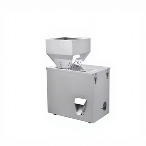 Peseuse semi-automatique PLC pour café, épices, thé, sucre, sel, poudre, granulés, en sachets, pochettes, films, cartons, plastique et verre - Product Image 1