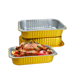 Bán Buôn Tùy Chỉnh Nhà Máy 475Ml Hãng Hàng Không <span class=keywords><strong>Container</strong></span> Dùng Một Lần Nhôm Lá Thực Phẩm <span class=keywords><strong>Container</strong></span> Nướng Chảo Món Ăn Tấm Hình Chữ Nhật Bột Giấy - Product Image 3