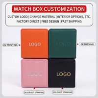 Boîte à montre en cuir PU de luxe personnalisée avec logo, écologique, en forme de coquille, pour présentation, rangement et cadeau, vente en gros, gagnant-gagnant