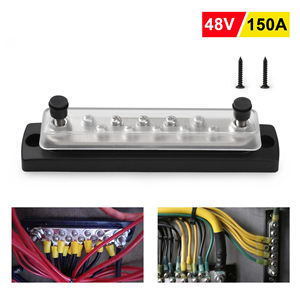 CNSPEED Bloc de bornes de busbar 10 voies 48V 150A pour usage intensif en camping-car, yacht et motorhome - Product Image 5