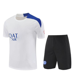 Maillot d'entraînement à manches courtes <span class=keywords><strong>Paris</strong></span> 25-26 pour adultes/enfants – Ensemble de vêtements de sport d'été pour l'entraînement de football avant-match - Product Image 1