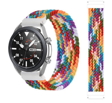 Ремешок соло 20 мм 22 мм для Samsung Galaxy watch 3/46 мм/42 мм/active 2/Gear S3, плетеный браслет для Huawei watch GT/2/2e/Pro