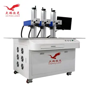 Três Cabeça De Plástico Calor Material Sensível Transparente Chave PCB Galvo Scanner Fonte Laser Fiber Making Laser Machine