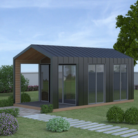 Villa préfabriquée européenne de luxe, couleur personnalisée, toiture en alliage d'aluminium, structure en acier pour bâtiment de vacances, bureau, installation rapide