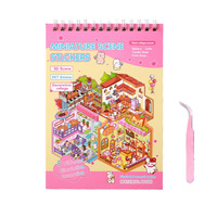 Adesivi 3D per Bambini, Libro di Adesivi per Creare Scene, Mini Adesivi 3D Antistress, Adesivi per il Tempo Libero, Adesivi per Feste Natalizie