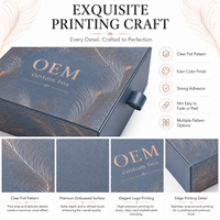 Boîte à parfum rigide de luxe personnalisée avec insert en EVA, laminage mat et gaufrage pour l'emballage cadeau de marque de parfum