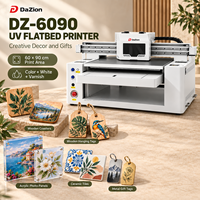Model Baru 2026 60CM*90CM Warna Putih Pernis untuk Ubin Keramik, Plakat Kayu, Lencana Logam, Pencetakan DZ-6090 Printer UV Flatbed