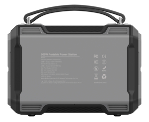 Station d'alimentation portable SAMAS N036 500W 500Wh avec batterie LiFePo4, onde sinusoïdale pure, poignée métallique et protection intelligente pour une utilisation sûre - Product Image 3