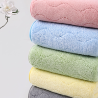 Serviette en microfibre ultra douce, biologique, tricotée, à motif ondulé, absorbante, séchage rapide, motif original, pour hôtel, spa, maison
