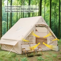 Grande tente gonflable de luxe, imperméable, durable et hermétique, en tissu Oxford et PVC, pour les voyages et le camping en famille en plein air