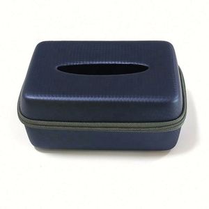 Waterproof Tissue <b>Box</b> Container with Zipper Closure EVA Leather <b>Canvas</b> Nylon PU Materials Shockproof Case Car Home Hotel Camping - Product Image 4