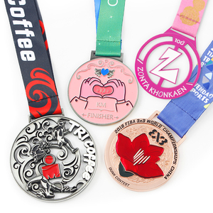 Médaille de sport en alliage de zinc émaillé métallique 3D personnalisée pour le <span class=keywords><strong>judo</strong></span> taekwondo karaté avec médaille d'or avec ruban - Product Image 2