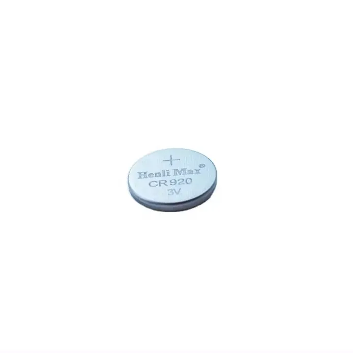 Lithium Manganese Dioxide Button Battery Round Coin Cell For Toys Remote Controls Power Tools CR920 25mah 3.0V Henli Max 3V 0.5g
